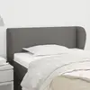Image de Tête De Lit Avec Oreilles Gris Foncé 83x23x78/88 Cm Tissu Vidaxl