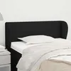 Image de Tête De Lit Avec Oreilles Noir 93x23x78/88 Cm Tissu Vidaxl