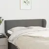 Image de Tête De Lit Avec Oreilles Gris Foncé 147x23x78/88 Cm Tissu Vidaxl
