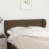 Image de Tête De Lit Avec Oreilles Marron Foncé 147x23x78/88 Cm Tissu Vidaxl