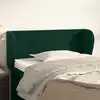 Image de Tête De Lit Avec Oreilles Vert Foncé 83x23x78/88 Cm Velours Vidaxl