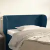 Image de Tête De Lit Avec Oreilles Bleu Foncé 93x23x78/88 Cm Velours Vidaxl