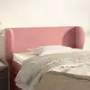 Image de Tête De Lit Avec Oreilles Rose 93x23x78/88 Cm Velours Vidaxl