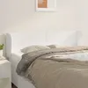 Image de Tête De Lit Avec Oreilles Blanc 147x23x78/88 Cm Similicuir Vidaxl