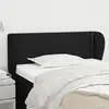 Image de Tête De Lit Avec Oreilles Noir 83x23x78/88 Cm Tissu Vidaxl
