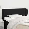 Image de Tête De Lit Avec Oreilles Noir 93x23x78/88 Cm Tissu Vidaxl