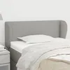 Image de vidaXL Tête de lit avec oreilles Gris clair 103x23x78/88 cm Tissu 3116994