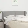 Image de Tête De Lit Avec Oreilles Gris Clair 147x23x78/88 Cm Tissu Vidaxl