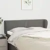 Image de Tête De Lit Avec Oreilles Gris Foncé 147x23x78/88 Cm Tissu Vidaxl