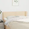 Image de Tête De Lit Avec Oreilles Crème 147x23x78/88 Cm Tissu Vidaxl