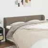 Image de Tête De Lit Avec Oreilles Taupe 203x23x78/88 Cm Tissu Vidaxl