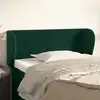 Image de Tête De Lit Avec Oreilles Vert Foncé 83x23x78/88 Cm Velours Vidaxl