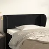 Image de Tête De Lit Avec Oreilles Noir 103x23x78/88 Cm Velours Vidaxl