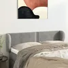 Image de Tête De Lit Avec Oreilles Gris Clair 147x23x78/88 Cm Velours Vidaxl