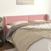 Image de Tête De Lit Avec Oreilles Rose 183x23x78/88 Cm Velours Vidaxl