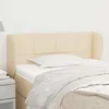 Image de Tête De Lit Avec Oreilles Crème 83x23x78/88 Cm Tissu Vidaxl