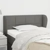 Image de Tête De Lit Avec Oreilles Gris Foncé 93x23x78/88 Cm Tissu Vidaxl