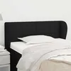 Image de Tête De Lit Avec Oreilles Noir 93x23x78/88 Cm Tissu Vidaxl