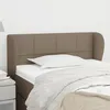 Image de Tête De Lit Avec Oreilles Taupe 93x23x78/88 Cm Tissu Vidaxl