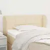 Image de Tête De Lit Avec Oreilles Crème 93x23x78/88 Cm Tissu Vidaxl