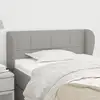 Image de Tête De Lit Avec Oreilles Gris Clair 103x23x78/88 Cm Tissu Vidaxl