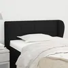 Image de Tête De Lit Avec Oreilles Noir 103x23x78/88 Cm Tissu Vidaxl