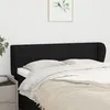Image de Tête De Lit Avec Oreilles Noir 147x23x78/88 Cm Tissu Vidaxl