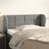 Image de Tête De Lit Avec Oreilles Gris Clair 93x23x78/88 Cm Velours Vidaxl