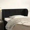 Image de Tête De Lit Avec Oreilles Noir 93x23x78/88 Cm Velours Vidaxl