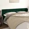 Image de Tête De Lit Avec Oreilles Vert Foncé 183x23x78/88 Cm Velours Vidaxl
