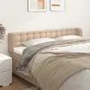 Image de Tête De Lit Avec Oreilles Cappuccino 183x23x78/88 Cm Similicuir Vidaxl