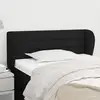 Image de Tête De Lit Avec Oreilles Noir 93x23x78/88 Cm Tissu Vidaxl