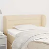 Image de Tête De Lit Avec Oreilles Crème 93x23x78/88 Cm Tissu Vidaxl