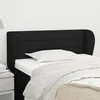 Image de Tête De Lit Avec Oreilles Noir 103x23x78/88 Cm Tissu Vidaxl