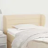 Image de Tête De Lit Avec Oreilles Crème 103x23x78/88 Cm Tissu Vidaxl