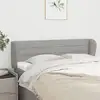 Image de Tête De Lit Avec Oreilles Gris Clair 147x23x78/88 Cm Tissu Vidaxl