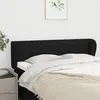 Image de Tête De Lit Avec Oreilles Noir 147x23x78/88 Cm Tissu Vidaxl