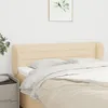 Image de Tête De Lit Avec Oreilles Crème 147x23x78/88 Cm Tissu Vidaxl