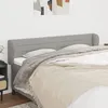 Image de Tête De Lit Avec Oreilles Gris Clair 183x23x78/88 Cm Tissu Vidaxl