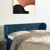 Image de Tête De Lit Avec Oreilles Bleu Foncé 147x23x78/88 Cm Velours Vidaxl