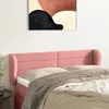 Image de Tête De Lit Avec Oreilles Rose 147x23x78/88 Cm Velours Vidaxl