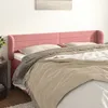 Image de Tête De Lit Avec Oreilles Rose 183x23x78/88 Cm Velours Vidaxl
