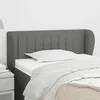 Image de vidaXL Tête de lit avec oreilles Gris foncé 83x23x78-88 cm Tissu3117357