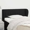 Image de Tête De Lit Avec Oreilles Noir 83x23x78/88 Cm Tissu Vidaxl