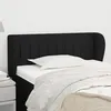 Image de Tête De Lit Avec Oreilles Noir 93x23x78/88 Cm Tissu Vidaxl