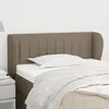 Image de Tête De Lit Avec Oreilles Taupe 93x23x78/88 Cm Tissu Vidaxl