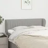 Image de Tête De Lit Avec Oreilles Gris Clair 147x23x78/88 Cm Tissu Vidaxl