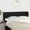 Image de Tête De Lit Avec Oreilles Noir 147x23x78/88 Cm Tissu Vidaxl