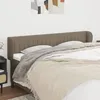 Image de vidaXL Tête de lit avec oreilles Taupe 163x23x78-88 cm Tissu3117392