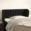 Image de Tête De Lit Avec Oreilles Noir 83x23x78/88 Cm Velours Vidaxl